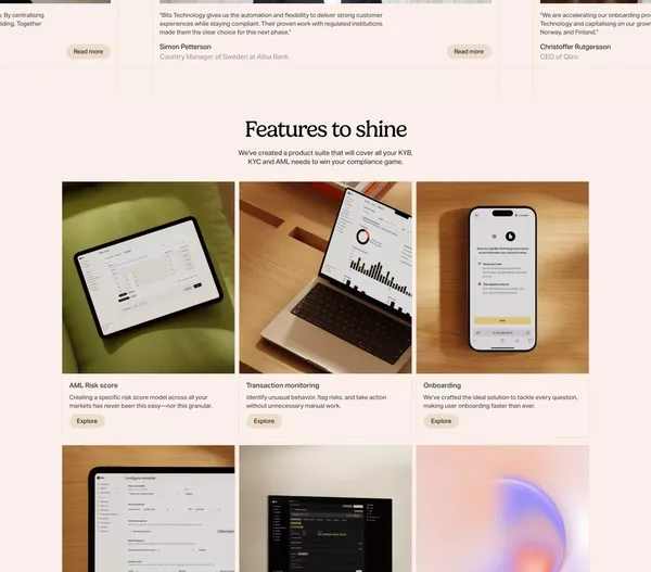 Bits Technology - Landing design inspiration