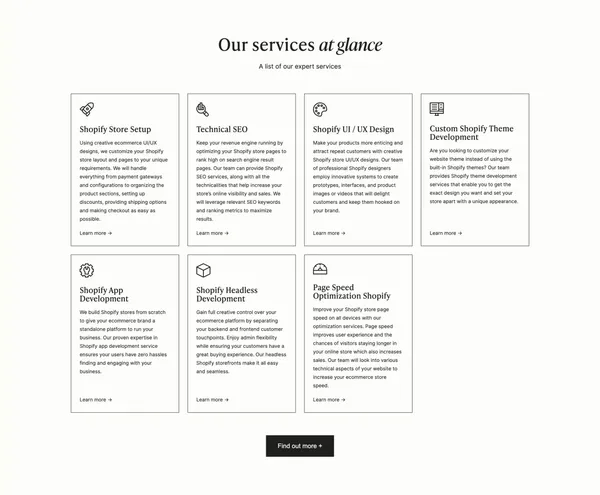 Shopify Plus Development  Agency - Custom Shopify Solutions - Landing design inspiration