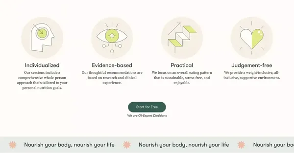 Amenta Nutrition : Digestive Disorders, Gut Health and General Nutrition - Landing design inspiration