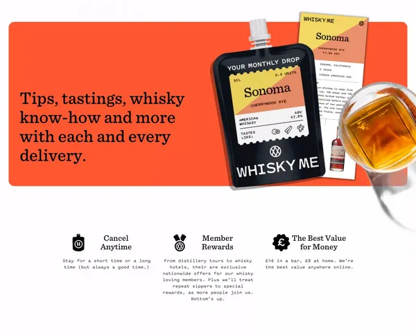 Whisky Me Whisky Club - Monthly Whisky Subscription– Whisky-Me - Landing design inspiration
