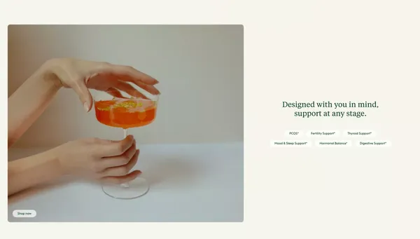 Milamend | Hormone Care Made Simple - Landing design inspiration