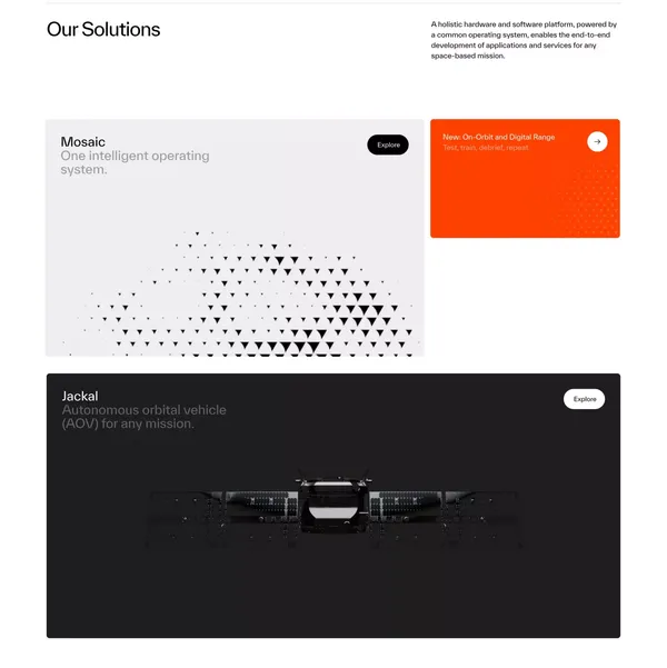 True Anomaly - Landing design inspiration
