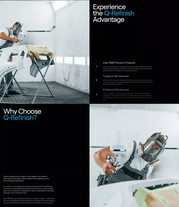Q-Refinish - Landing design inspiration