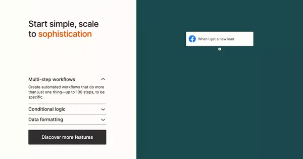 Zapier | Automation that moves you forward - Landing design inspiration