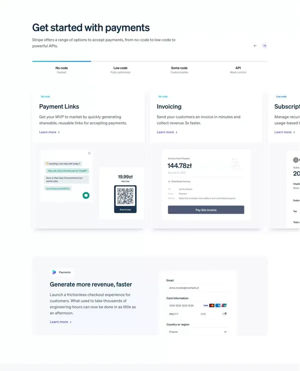 Payment Processing Tools & Resources for Startups - Landing design inspiration
