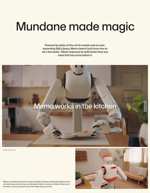 Sunday Robotics | The helpful robotics company - Landing design inspiration
