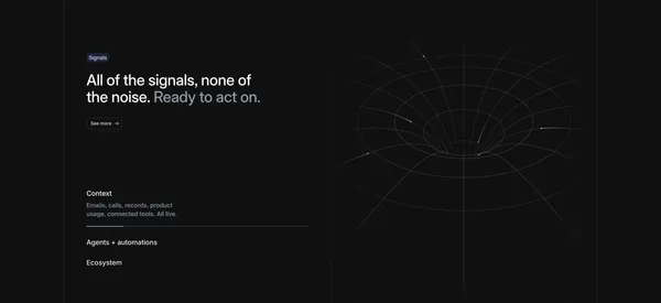 Attio: The CRM for agentic revenue - Landing design inspiration