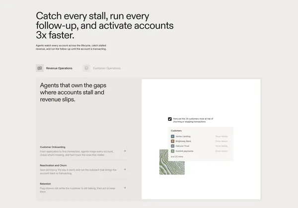 Rulebase — Revenue workforce for financial services - Landing design inspiration