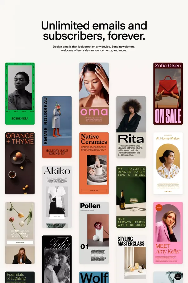 Flodesk | Design emails people love to open. Sell online. - Landing design inspiration
