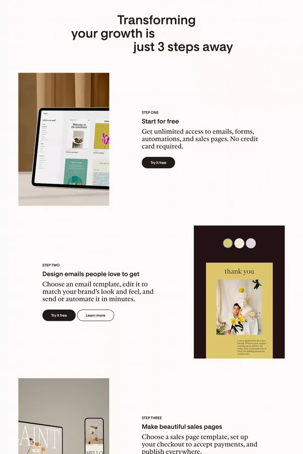 Flodesk | Design emails people love to open. Sell online. - Landing design inspiration