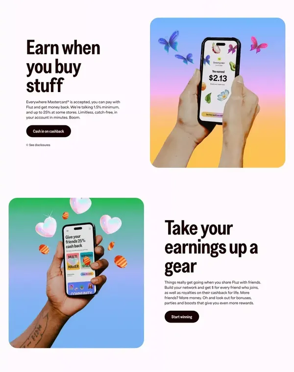 Fluz – Maximize Your Money - Landing design inspiration