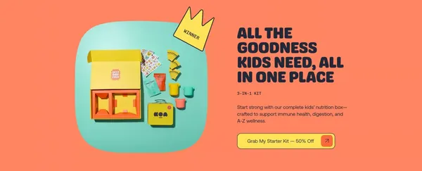 KOA Kids Vitamins — Kids' wellness made wonderful - Landing design inspiration