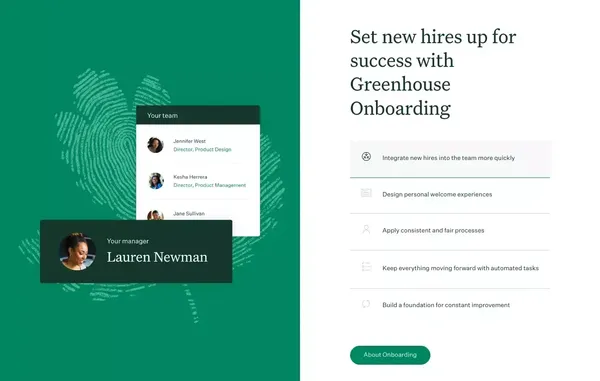Bewerbermanagementsystem und Recruiting-Software | Greenhouse - Landing design inspiration