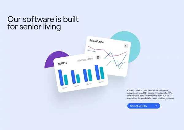 Clarent | Single source of truth for senior living data - Landing design inspiration