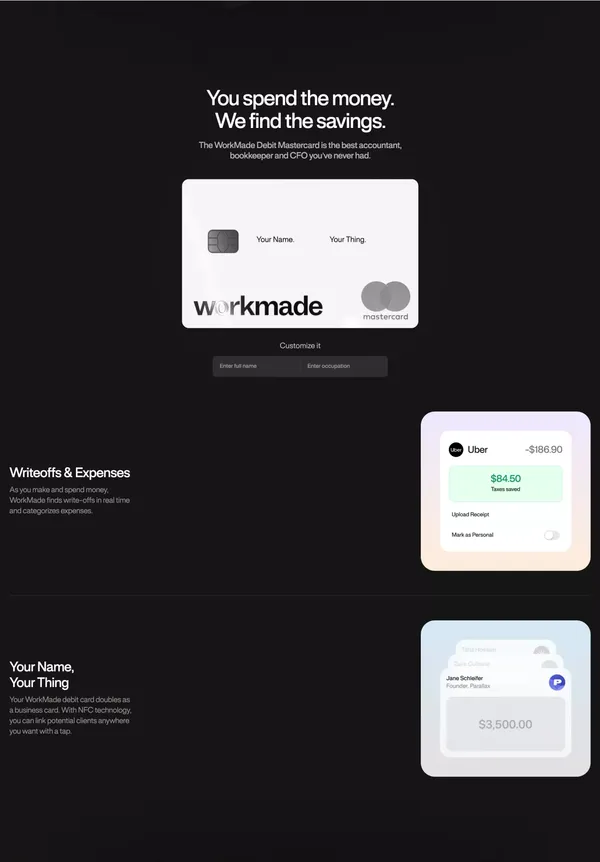 WorkMade - Landing design inspiration