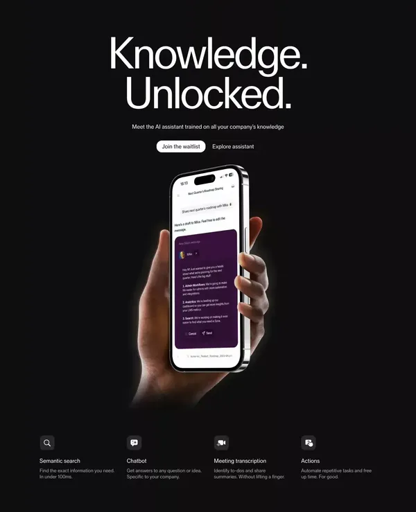 Augmenting human intelligence | Sana - Landing design inspiration