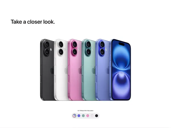 iPhone 16 and iPhone 16 Plus - Apple - Landing design inspiration