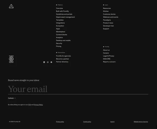 Frontify: Where Brands Live  - Brand Management Software - Landing design inspiration