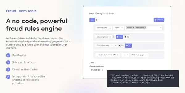 Authsignal - Home - Landing design inspiration