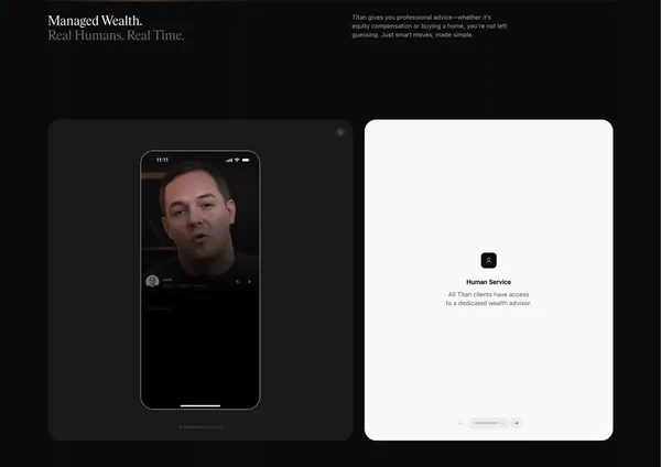 Titan – Modern Wealth Management - Landing design inspiration