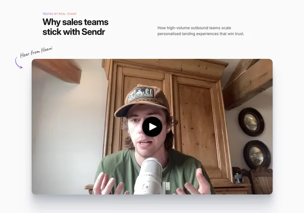 Sendr.ai - The all-in-one Outreach CRM for modern sales teams - Landing design inspiration