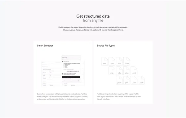 AI Data Preparation and Migration Software | Flatfile - Landing design inspiration