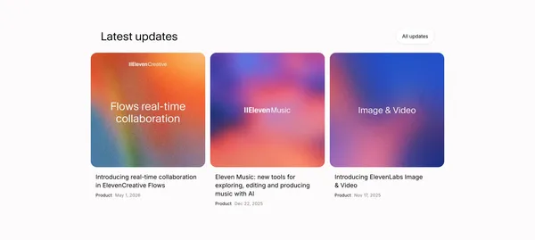 ElevenCreative - Creative platform to bring your content to life - Landing design inspiration