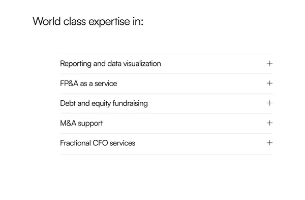 CFO Ventures - Landing design inspiration