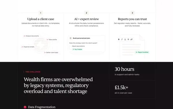 Superplan | AI Paraplanner at your service - Landing design inspiration
