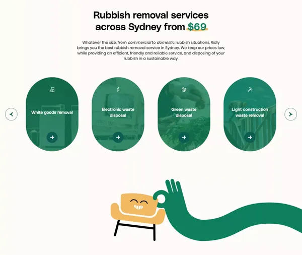 Ridly Rubbish Removal Sydney | Fast Junk Removal - Landing design inspiration