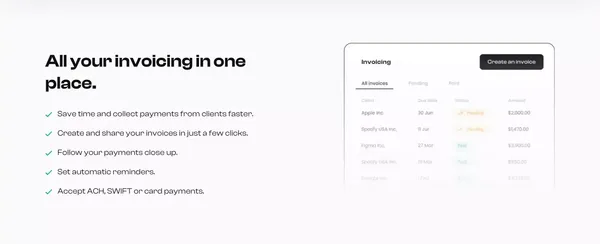 Sammy - The first US Bank for freelancers - Landing design inspiration