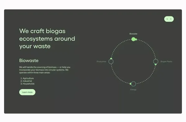 Your next partner in circular energy – Bigadan - Landing design inspiration