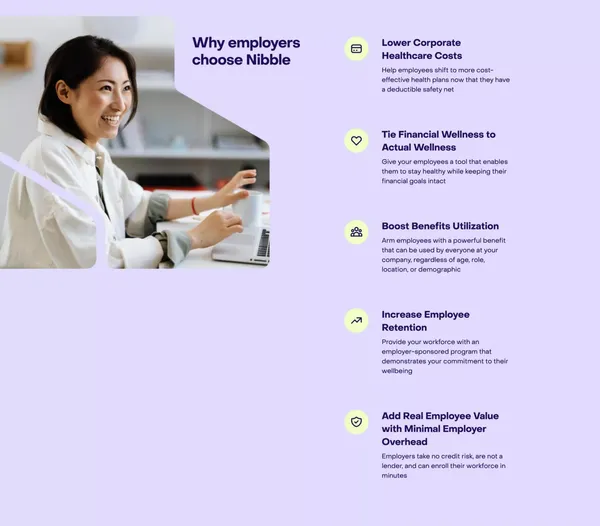 Nibble Health | Your Employee Healthcare Safety Net - Landing design inspiration