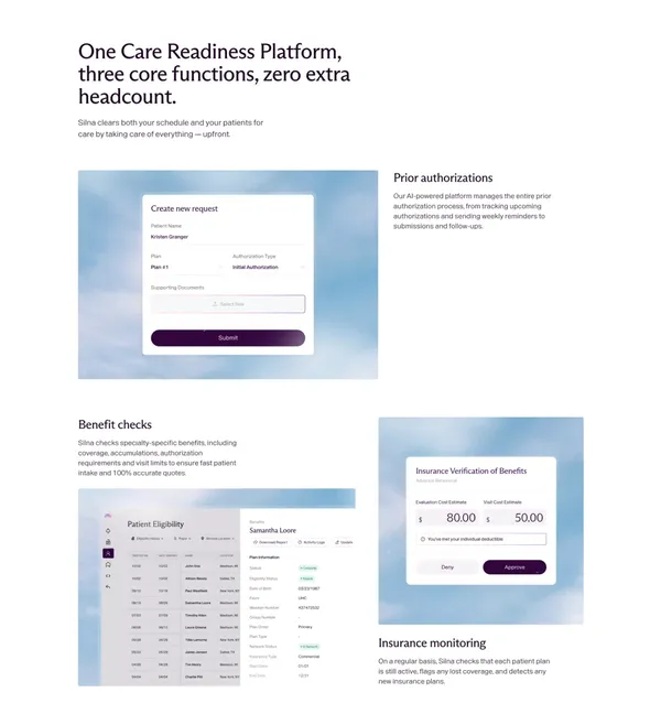 Silna Health - Landing design inspiration