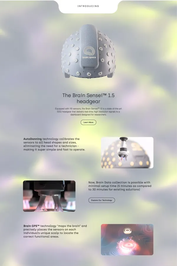 brain.space - Landing design inspiration