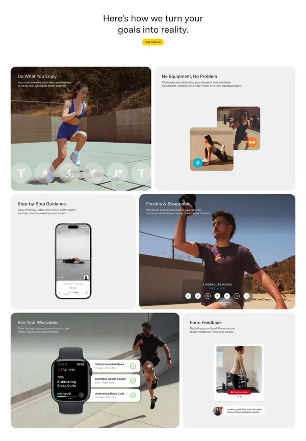 Future | Never skip a workout again. - Landing design inspiration