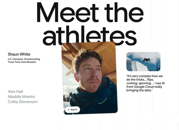Google Cloud x Team USA - Landing design inspiration
