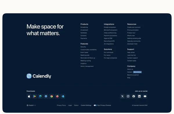 Meeting Scheduling Software and AI Meeting Tools | Calendly - Landing design inspiration