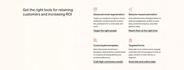 Klaviyo: Marketing Automation Platform for Email & SMS - Landing design inspiration