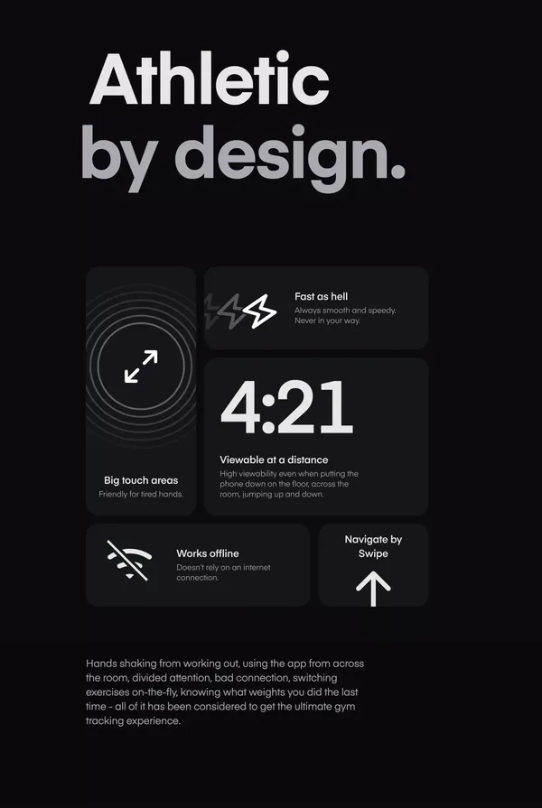 Dropset - Gym tracker - Landing design inspiration