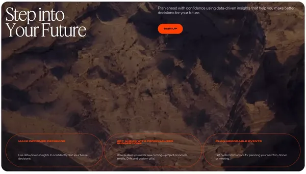 MindPalace - Your Personal Time Machine - Landing design inspiration