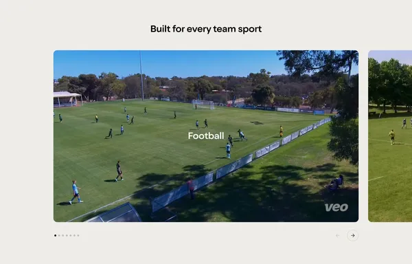 Veo Sports Cameras | Record, Stream and Analyse - Landing design inspiration