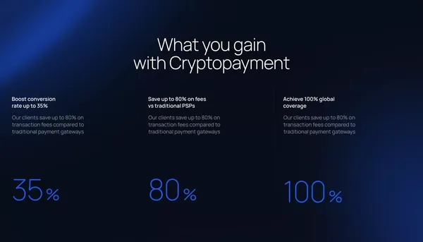 Crypto Payment Processor & Solutions: Accept Crypto Payments - Landing design inspiration