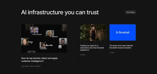 Dovetail | Customer Intelligence Platform - Landing design inspiration