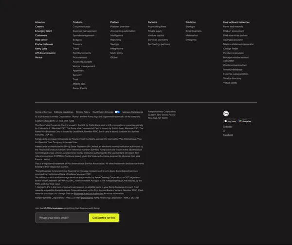 Spend Management, Corporate Cards & Accounts Payable Solutions | Ramp - Landing design inspiration