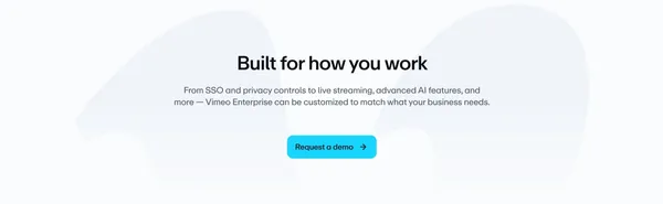 Vimeo AI-Powered Video Platform - Landing design inspiration