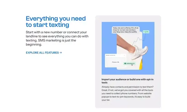 Text Message Marketing Platform & SMS Service | SimpleTexting - Landing design inspiration