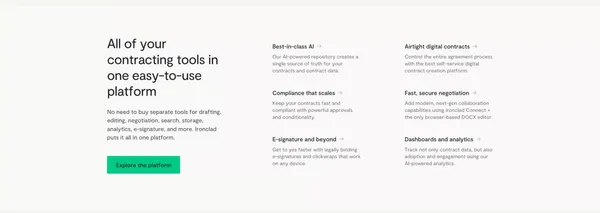 Ironclad: The Global Leader in Contract Management Software - Landing design inspiration