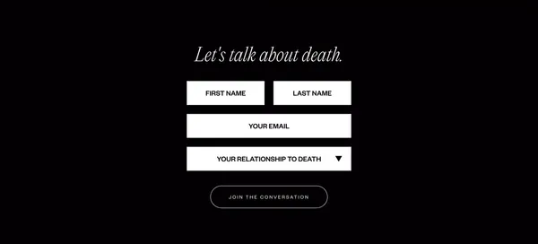Guaranteed: End-of-life care, how you want it. - Landing design inspiration