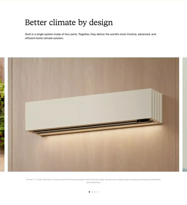Quilt – The smartest way to heat and cool your home - Landing design inspiration